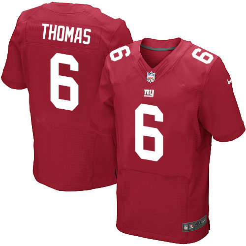 Men's Elite Logan Thomas Nike Jersey Red Alternate - #6 NFL New York Giants